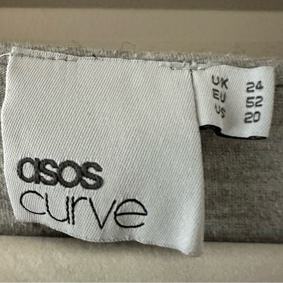 asos curve gray v-neck shirt - Picture 3 of 3
